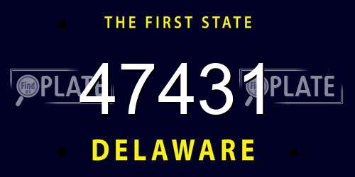 47431 Delaware License Plate