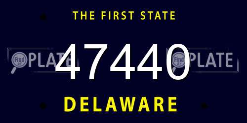 47440 Delaware License Plate