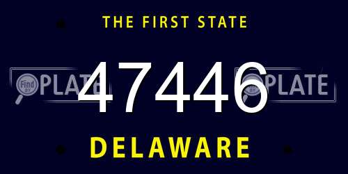 47446 Delaware License Plate