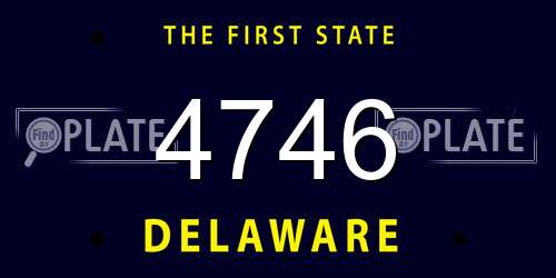 4746 Delaware License Plate