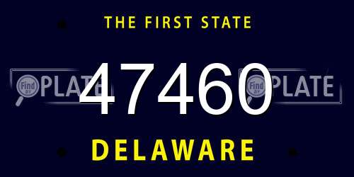 47460 Delaware License Plate