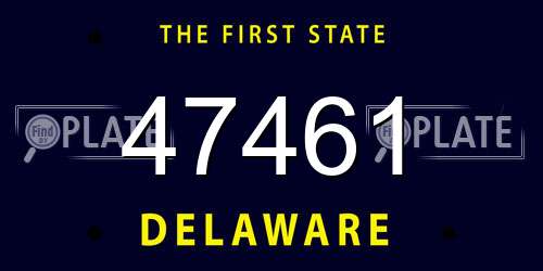 47461 Delaware License Plate