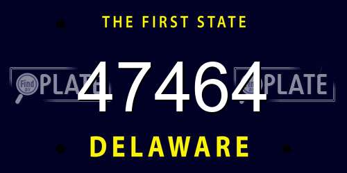 47464 Delaware License Plate