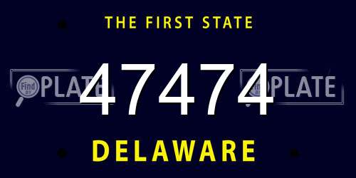 47474 Delaware License Plate