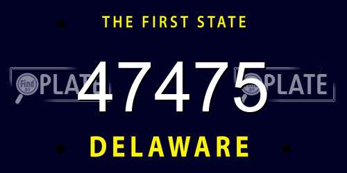 47475 Delaware License Plate