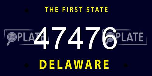 47476 Delaware License Plate
