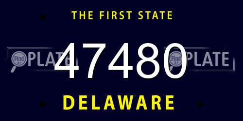 47480 Delaware License Plate