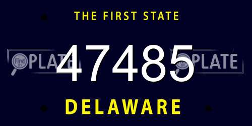 47485 Delaware License Plate