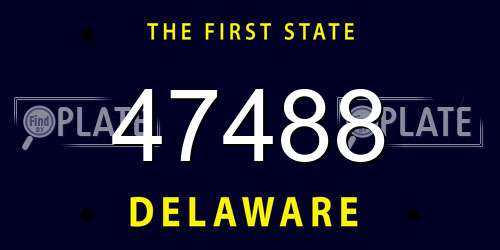 47488 Delaware License Plate