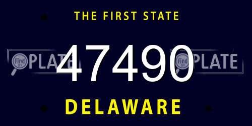47490 Delaware License Plate