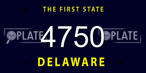 4750 Delaware License Plate