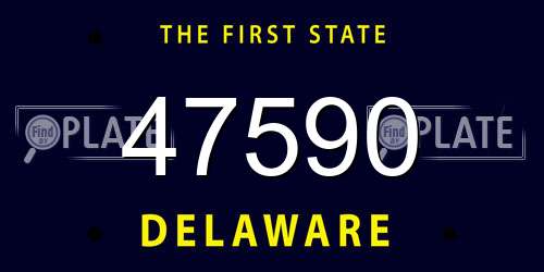 47590 Delaware License Plate