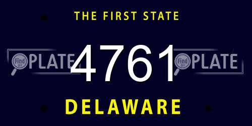 4761 Delaware License Plate