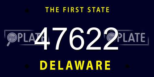 47622 Delaware License Plate