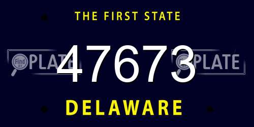 47673 Delaware License Plate