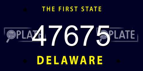 47675 Delaware License Plate