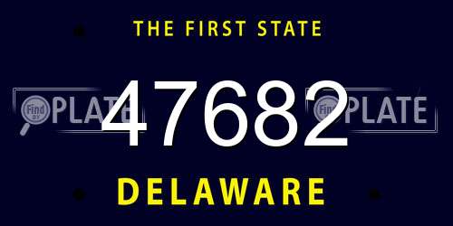47682 Delaware License Plate