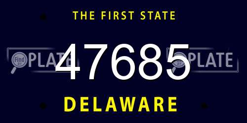 47685 Delaware License Plate