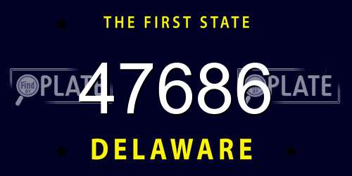 47686 Delaware License Plate