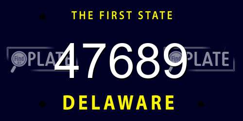 47689 Delaware License Plate