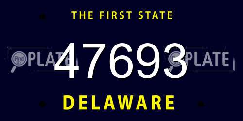 47693 Delaware License Plate