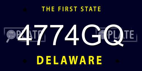4774GQ Delaware License Plate