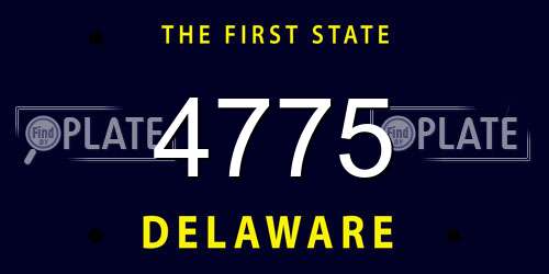 4775 Delaware License Plate
