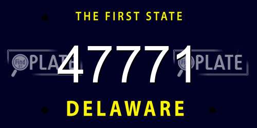 47771 Delaware License Plate