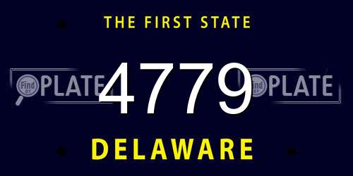 4779 Delaware License Plate