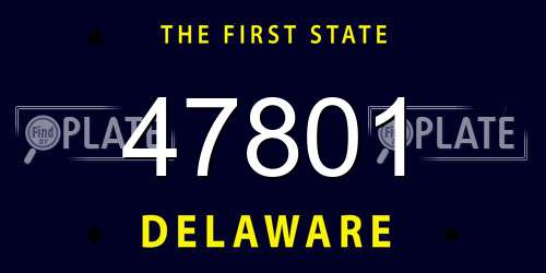 47801 Delaware License Plate