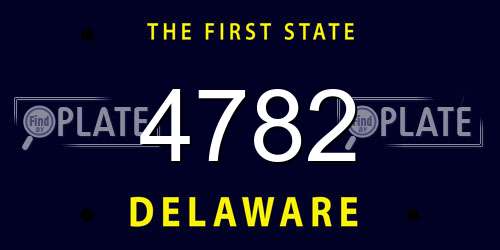 4782 Delaware License Plate