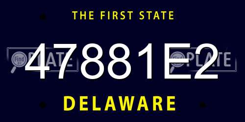 47881E2 Delaware License Plate