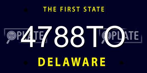 4788TO Delaware License Plate