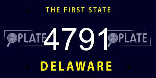 4791 Delaware License Plate