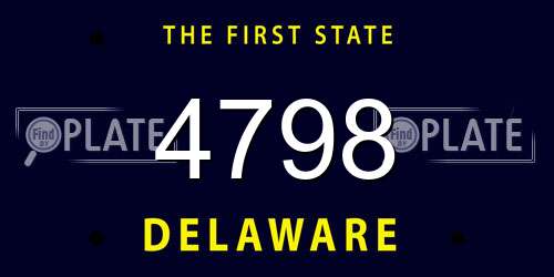 4798 Delaware License Plate