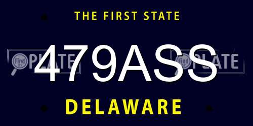 479ASS Delaware License Plate
