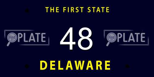 48 Delaware License Plate