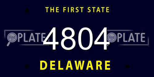 4804 Delaware License Plate