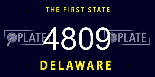 4809 Delaware License Plate