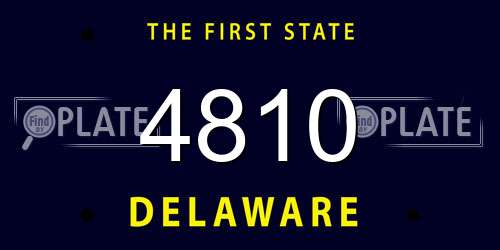 4810 Delaware License Plate