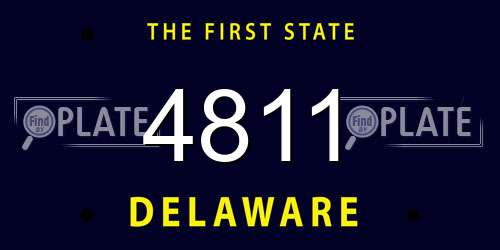4811 Delaware License Plate
