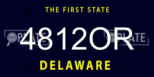 4812OR Delaware License Plate