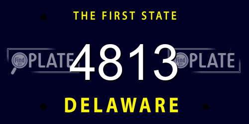 4813 Delaware License Plate