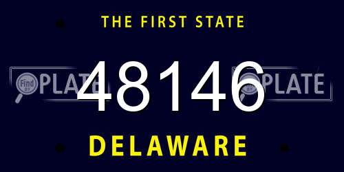 48146 Delaware License Plate