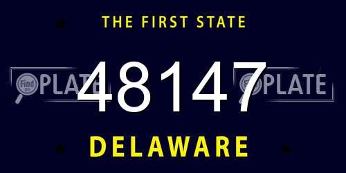 48147 Delaware License Plate