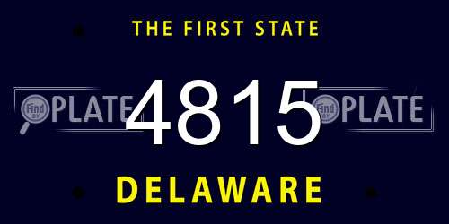 4815 Delaware License Plate