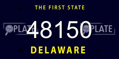 48150 Delaware License Plate