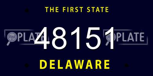 48151 Delaware License Plate