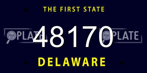 48170 Delaware License Plate