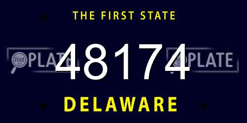48174 Delaware License Plate